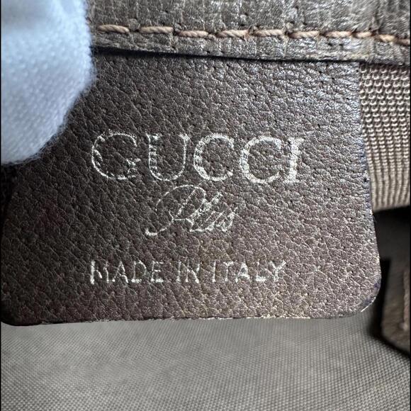 Gucci Vintage 1970's Large Coated PVC Tote Bag in Plus GG Web (GGXX150) - Picture 11 of 16